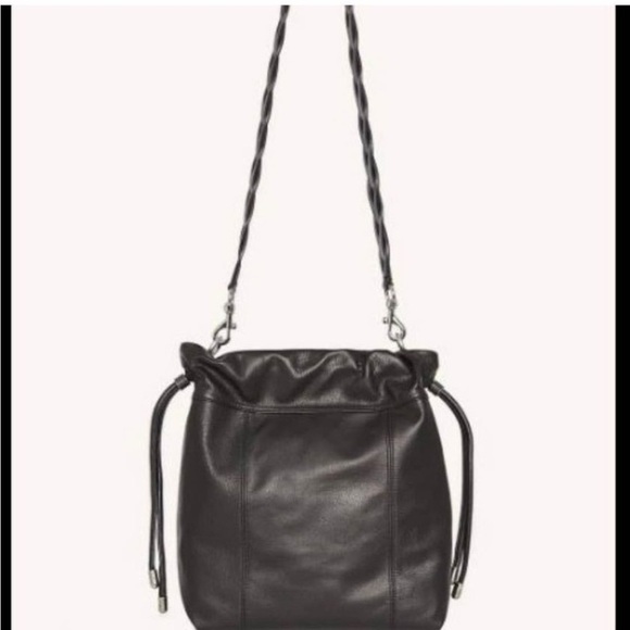 NEW! REBECCA MINKOFF Alex Leather Slouchy Shoulder Bag in Black